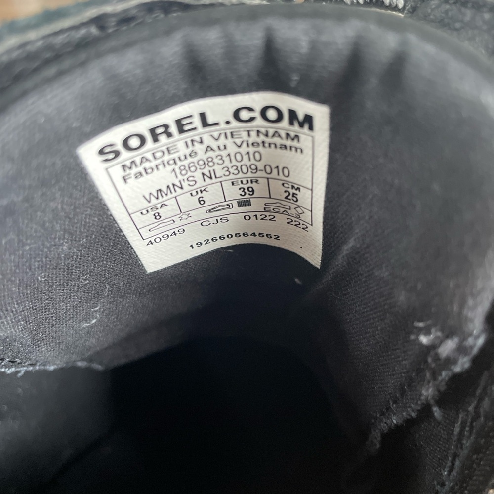 🩷Sale🩷Black Waterproof Sorel Boots - Sz 8 - Picture 10 of 12